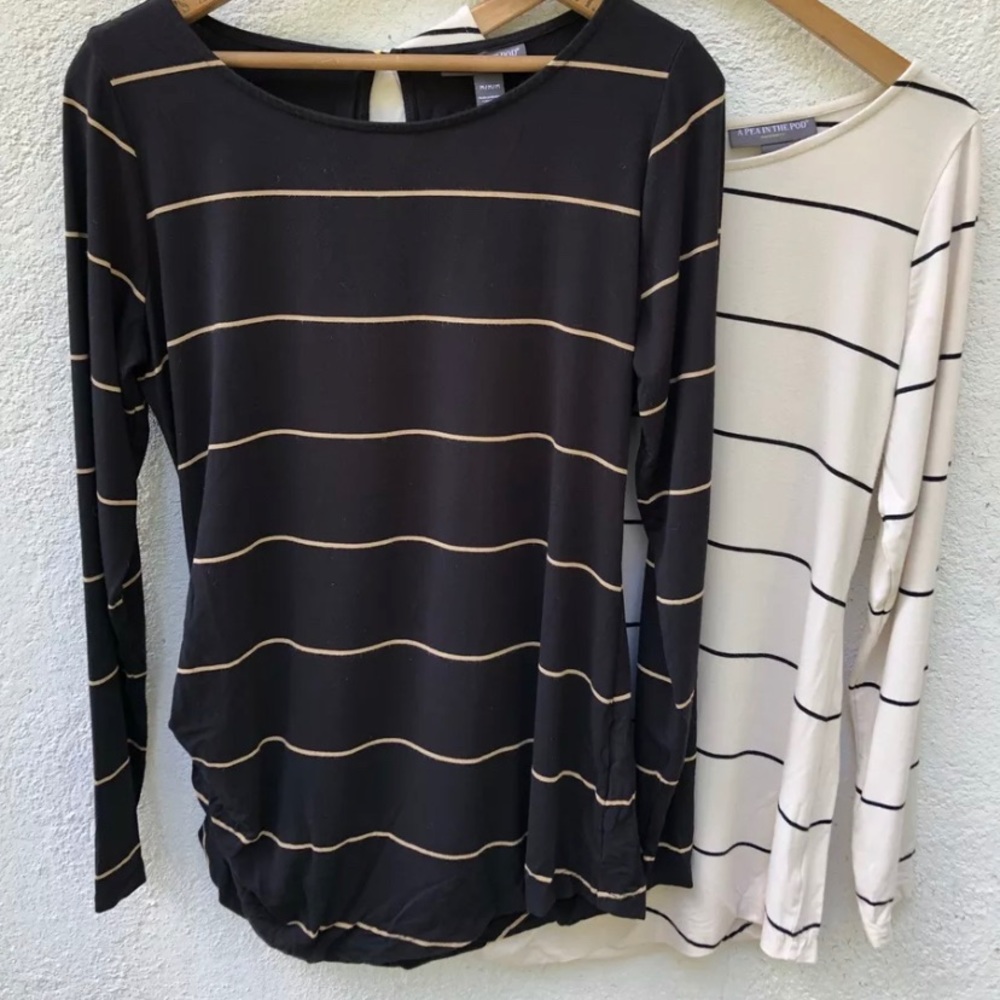 Two Maternity Shirts - Medium - A Pea In The Pod